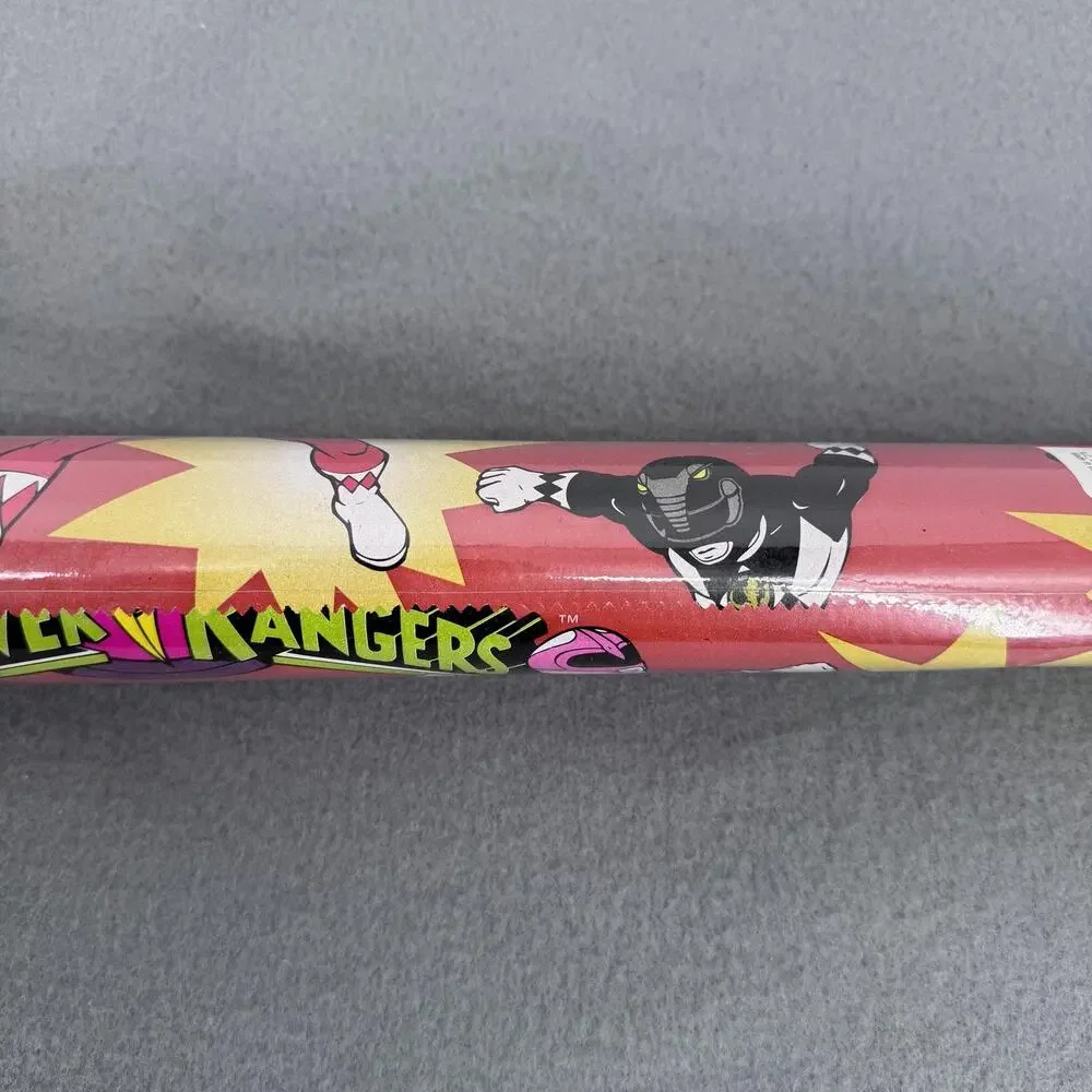 1994‎ Hallmark Mighty Morphin Power Rangers Gift Wrap Paper NOS Sealed Wrapping